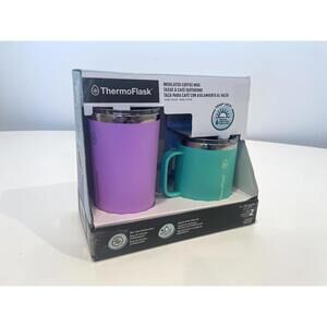 ThermoFlask Insulated Travel Mugs - Set of 2 NEW IN BOX